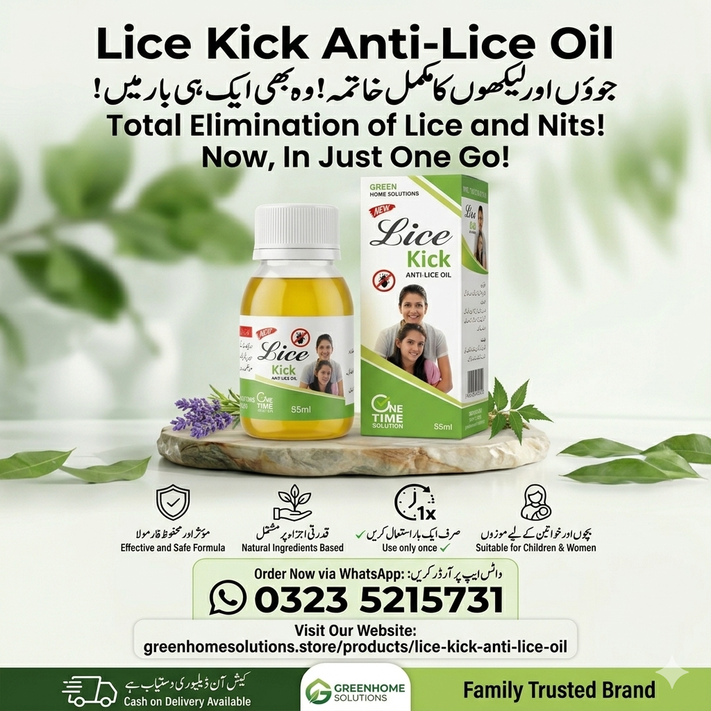 Lice Kick Anti-Lice Oil (جوؤں اور لیکھوں کا خاتمہ)